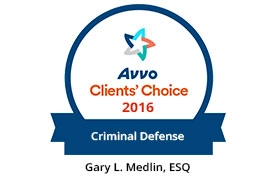 Avvo Client Choice Award 20216 For Criminal Defense